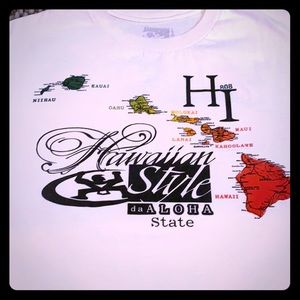 Unique Locals Only Hawaiian 808 T-Shirt LG
